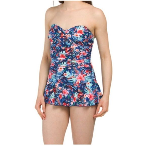 shore shapes Other - Tummy Control Size 14 Tropical One-Piece Swim Dres